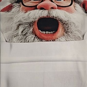 cheap Ugly Sweaters-Ugly Christmas Sweater Men's Cartoon Santa Claus Print Pullover Sweater Jumper Knitwear Crewneck Casual Vacation Daily Festival Keep Warm Long Sleeve Fall Winter Black Red Green