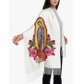 Недорогие Носимое одеяло-Арабский шарф для женщин, этнический стиль, шаль-накидка на голову, молитвенная шаль, легкий богемный шейный платок, универсальный модный аксессуар на все времена года