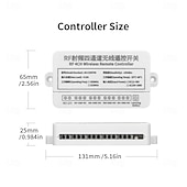 halpa Älykytkin-dc12v 24v 36v 4-kanavainen rf langaton kaukosäädin kytkee valon päälle/pois vastaanotin 433mhz