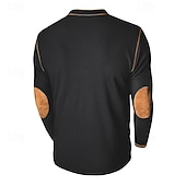 ieftine Tricou casual Henley-Bărbați Cămașă Henley Waffle Tricouri Cămăși bărbătești cu petice la coate Manșon Lung Culoare solidă Simplu Modă Designer Casual Bloc de Culoare Nasturi Henley Casual Zilnic În aer liber Vară Toamn
