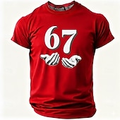  Bărbați Grafic mâini 67 Tricou Tricouri amuzante Cămașă cu mânecă scurtă Manșon scurt Tricou Tipărire 3D Stil Nautic Cămașă Modă Designer De Bază Zilnic Vacanță Stradă Albastru piscină Negru