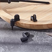 preiswerte Baumaterialien-24 Stück 3/8-Zoll-Druckguss-Türglas-Fenstergitterclips mit Schrauben für Sturmtürhalterungen und Fenstergitterbefestigungen, robuste schwarze Beschläge für den privaten und gewerblichen Gebrauch