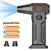 cheap Vehicle Cleaning Tools-Handheld Powerful Turbofan Yard Lawn and Gardening/snow Removal Tools/machines High-speed Brushless Motor Built-in Large Capacity Battery Car Dust Removal Fan Portable Outdoor Dust Removal Fan!