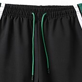 economico Tute basic-Per uomo Maglia Tuta da Ginnastica Set di abiti Girocollo All'aperto Quotidiano Sportivo Coulisse Tasca Blocco di colori Bianco Verde militare Poliestere Abbigliamento sportivo Moda Streetwear