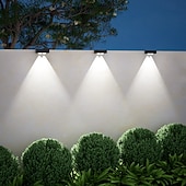 olcso Kültéri falilámpák-4 db napelemes, vízálló kültéri fali lámpa, 1/2/3/4 LED, villakertbe, lépcsőházba, erkélyre, kerítésbe, verandára, dekorációs világításba