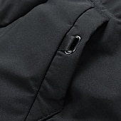 abordables Plumas y parkas de hombre-Hombre Abrigo de invierno Chaqueta acolchada Bolsillo Poliéster Vacaciones Ropa Cotidiana Cita Largo Moda Casual Cómodo Mantiene abrigado Otoño Invierno Color sólido/liso Negro Verde Trébol Gris