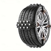 economico Decorazione e protezione carrozzeria-4 pezzi/set di catene antiscivolo per pneumatici per auto, catene da neve, antiscivolo, anti-ghiaccio, adatte per pneumatici per auto, materiale regolabile, catene antiscivolo per auto, resistenti