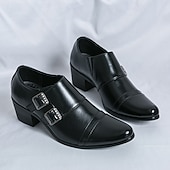 abordables Zapatos de monje-Zapatos monk strap para hombre en negro y dorado con estampado de cocodrilo: piel sintética de primera calidad, diseño de lujo con doble hebilla, perfectos para eventos formales, bodas y ocasiones de negocios.