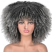baratos Perucas de Carnaval-Peruca de Carnaval 2026 Loiro Vermelho Preta Afro Afro Kinky Curto Peruca sintética para festivais Mardi Gras Parada Cabelo para fantasia de cosplay para Feminino
