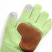 Недорогие Мужские шарфы и перчатки-Муж. 1 пара Зимние Вязаные перчатки Перчатки без пальцев Спорт Мода Спорт и отдых Перчатки Сохраняет тепло Контрастных цветов Осень Черный Белый Винный Темно синий