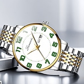 baratos Relógios Quartz-Relógio de Pulso Masculino Avançado Relógio de Quartzo Masculino Fashion Relógio Luminous com Calendário A Melhor Opção de Presente para Homens