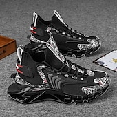 Χαμηλού Κόστους Ανδρικά Παπούτσια Τρεξίματος-Ανδρικά λευκά και γκρι αθλητικά αθλητικά παπούτσια - παπούτσια υψηλών επιδόσεων με αναπνεύσιμο σχεδιασμό για τρέξιμο, υπαίθριες δραστηριότητες και καθημερινή χρήση