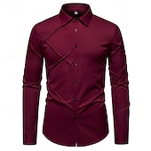 baratos Fantasias masculinas dos anos 1920-Loucos anos 20 Anos 20 Retro Vintage Blusa / Camisa Mafioso Padrinho Corte Justo Fantasia Homens Baile de Máscaras Traje de festa para noite Negócio / Cerimônia / Casamento Festa de Solteira Adulto