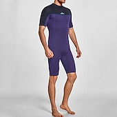 זול חליפות צלילה וחליפות צלילה-בגדי ריקוד גברים 3 מ"מ חליפת צלילה מניאופרן מגן פריחה לכל הגוף חליפת גלישה אחת חסימת צבעים בקרת בטן שרוולים קצרים חליפות צלילה גלישה שייט בקאנו שנרקול אביב