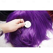 levne Karnevalové paruky-Karnevalová paruka 2026 Blonďatá Růžová Červená Volný Krátký Syntetická festivalová paruka Mardi Gras Průvod Cosplay kostýmy Vlasy pro Dámské