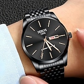 baratos Relógios Quartz-Relógio Masculino Avançado Relógio de Quartzo Fashion Masculino com Exibição de Calendário Semanal À prova d'água IPX4 Luz Noturna Adequado para Viagens de Negócios Uso Diário e a Melhor Escolha de