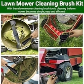 olcso fűtés és hűtés-2 részes fűnyíró kasza tisztítókefe készlet - strapabíró fémszerkezet, ergonomikus fogantyú és tartós sörték a hatékony tisztításért, továbbfejlesztett kialakítás a fűnyíró karbantartásához