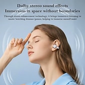abordables Auriculares abiertos-Auriculares In-Ear y Clip-On TWS de Moda para Parejas Auriculares Duales Gaming TWS Hi-Fi Bass Estéreo ENC Llamadas HD Compatibles con Android e iPhone Auriculares Inteligentes Deportivos Regalo de