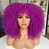 cheap Carnival Wigs-Carnival Wig 2026 Blonde Pink Red Afro Afro Curly Short Synthetic Festival Wig Mardi Gras Parade Cosplay Costume Hair for Women