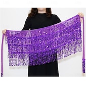 levne Oblečení na břišní tance-Samba Dancewear břišní taneční sukně s třásněmi rave sukně sukně s flitry hip šátek na festivaly kostým pro představení