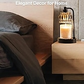 economico lampada da comodino-Lampada scaldacandele con timer, lampada scaldacandele dimmerabile, scaldacera per candele con nero