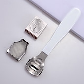 olcso Személyes ápolás és egészség-láb bőrkeményedés borotva sarok kemény bőr eltávolító kéz láb pedikűr borotva eszköz borotvák rozsdamentes acél nyél 10 pengés lábápolási eszközök