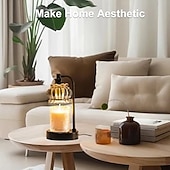 economico lampada da comodino-Lampada scaldacandele con timer, lampada scaldacandele dimmerabile, scaldacera per candele con nero