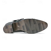 abordables Zapatos de monje-Zapatos monk strap para hombre en negro y dorado con estampado de cocodrilo: piel sintética de primera calidad, diseño de lujo con doble hebilla, perfectos para eventos formales, bodas y ocasiones de negocios.