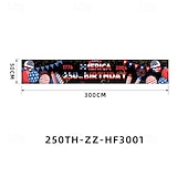  Флаг 250-летия размером 120" x 20" Америка 1776-2026 США 250 лет праздничные принадлежности патриотические украшения для дома Семиквинтессенциаль