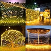 preiswerte Solar-Außenleuchten-Außen solar Netzlichter verbindbare wasserdichte Lichterkette klarer Draht mit 8 Modi zeitgesteuerte Fernbedienung Innenhof Garten Rasen Party Hochzeit Feiertagsbaum Dekorationslichter Requisiten