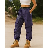 levne Spodní části-Dámské Kargo kalhoty Dağcı Pantolonu Jaro Podzim Venkovní Běžný Voděodolný Větruvzdorné Spodní část oděvu Kapsy Černá Bílá Outdoor a turistika Běh S M L XL XXL