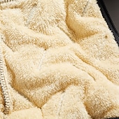 economico Piumini e parka da uomo-Per uomo Giacca in Pile Imbottito Formale Ufficio Comodo Tasca Imbottito Autunno Inverno Tinta unica Vacanza Vintage Collo ripiegato Regolare Blu Nero Cammello Grigio Giacca