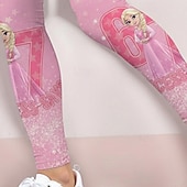  Ragazze 3D Grafico Cartoni animati 67 Pantaloni Leggings Primavera Autunno Carino Streetwear Essenziale Bambini 4-12 Anni All'aperto Vacanza Casuale Vestibilità regolare