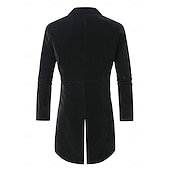 cheap Men's 1920s Costumes-Retro Vintage Punk &amp; Gothic Medieval Tuxedo Tailcoat Long Sleeves Vampire Knight Ritter Fancy Dress Men's Steampunk Halloween Performance LARP Ren Faire Adults' Coat Fall &amp; Winter