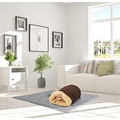 abordables Litières et couvertures pour chiens-Lit-niche auto-chauffant 4 en 1 pour chat, cachette douillette pour dormir