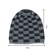 levne Čepice s čepicí-Pánské Unisex Čepice Beanie Zimní čepice Kulichy Pletená čepice Zimní čepice Beanie Černá Khaki Polyester Pletený Prodyšné Útulný Denní nošení Jdeme ven Pléd Větruvzdorné Teplý