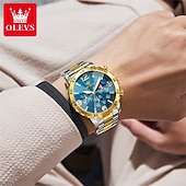 cheap Quartz Watches-The New Olevs Men&#039;S Business Watch Features A Luminous Moon Phase Calendar Small Three-Hand Multi-Functional Digital Large Dial Quartz Watch Which Is A Fashionable Casual Waterproof And Sporty Me