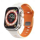 cheap Apple Watch Bands-Sport Band Sport Loop Compatible with Apple Watch band 38mm 40mm 41mm 42mm 44mm 45mm 49mm Multilayer Two Tone Luxury Silicone Strap Replacement Wristband for iwatch Ultra 3 2 Series 11 10 9 8 7 SE 6