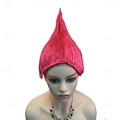 baratos Perucas de Carnaval-Peruca de Carnaval 2026 Rosa Vermelho Azul Liso Curto Peruca sintética para festivais Mardi Gras Parada Cabelo para fantasia de cosplay para Feminino