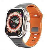 cheap Apple Watch Bands-Sport Band Sport Loop Compatible with Apple Watch band 38mm 40mm 41mm 42mm 44mm 45mm 49mm Multilayer Two Tone Luxury Silicone Strap Replacement Wristband for iwatch Ultra 3 2 Series 11 10 9 8 7 SE 6