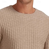 ieftine pulover pentru bărbați-Bărbați Pulover Pulover pulover Striat Tricotat Topuri obișnuite Tricotat Croi Slim Simplu Stil Nautic Îmbrăcăminte tricotată Contemporan Casual Purtare Zilnică Îmbrăcăminte Toamnă Toamna iarna Negru