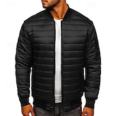 economico Piumini e parka da uomo-Per uomo Cappotto Invernale Giacca imbottita Giacca Imbottita Tasca Poliestere Vacanza Abbigliamento quotidiano Data Regolare Moda Casual Confortevole Calore Termico Autunno &amp; Inverno Colore Solido