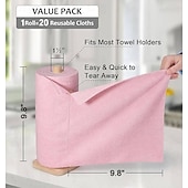 levne Úklid kuchyně-Papírové utěrky z mikrovlákna, opakovaně použitelné, v roli, silné savé, trhací čisticí utěrky, víceúčelové kuchyňské ubrousky, trhací utěrky na nádobí, prádlo, úklidové potřeby