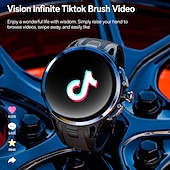 baratos Premium-Relógio inteligente Lokmat Appllp 4 Pro de 1,75 polegadas com 4G LTE, pedômetro, lembrete de chamadas, monitor de sono, compatível com Android e iOS, unissex, GPS, IPX-1, caixa de 50 mm.