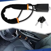 Недорогие Безопасность и защита автомобилей-Универсальный блокиратор рулевого колеса — компактное многофункциональное автомобильное охранное устройство, подходящее для большинства автомобилей, внедорожников и гольф-каров.