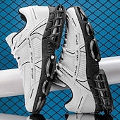 abordables Baskets-Baskets blanches de sport pour hommes – design performant, résistantes et élégantes, idéales pour les entraînements pendant les vacances et les activités de Noël