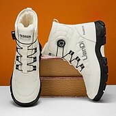 abordables Bottes d'hiver et de neige-Bottes de neige blanches pour hommes – confortables et élégantes, idéales pour la randonnée hivernale, les sports de plein air et les conditions de froid extrême.