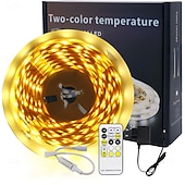 cheap LED String Lights-1set 3/5/10m Dual-color Temperature 8mm 24V 2835 LED Strip light 120LEDs/ Super Bright Flexible Tape LED Light