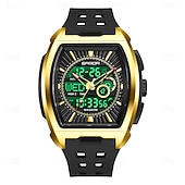baratos Relógios Quartz-Relógio Esportivo Quartz de Duplo Display SANDA 5118 Moda À Prova D'Água Multi Funcional Luminosa Cronógrafo Calendário Relógio Masculino
