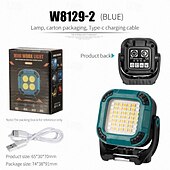 billige Utendørs Vegglamper-Arbeidslampe for alle scener med roterende lyshode med flere posisjoner, sterk magnetisk adsorpsjon, arbeidslampe for gårdsplass, utendørs campinglampe, vedlikeholdslampe.